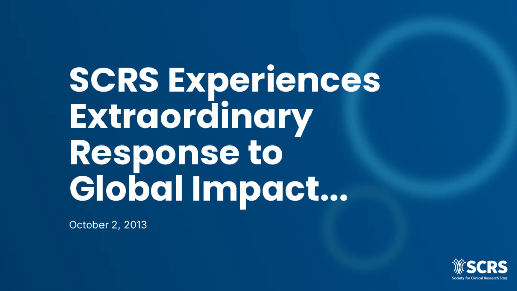 SCRS Experiences Extraordinary Response to Global Impact Partner Program