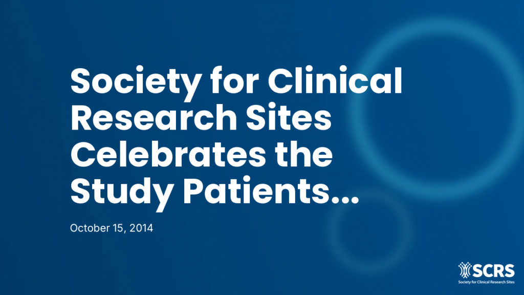 Society for Clinical Research Sites Celebrates the Study Patients of Clinical Trials with 5K Fun Run