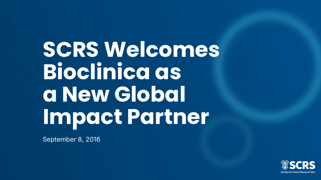 SCRS Welcomes Bioclinica as a New Global Impact Partner
