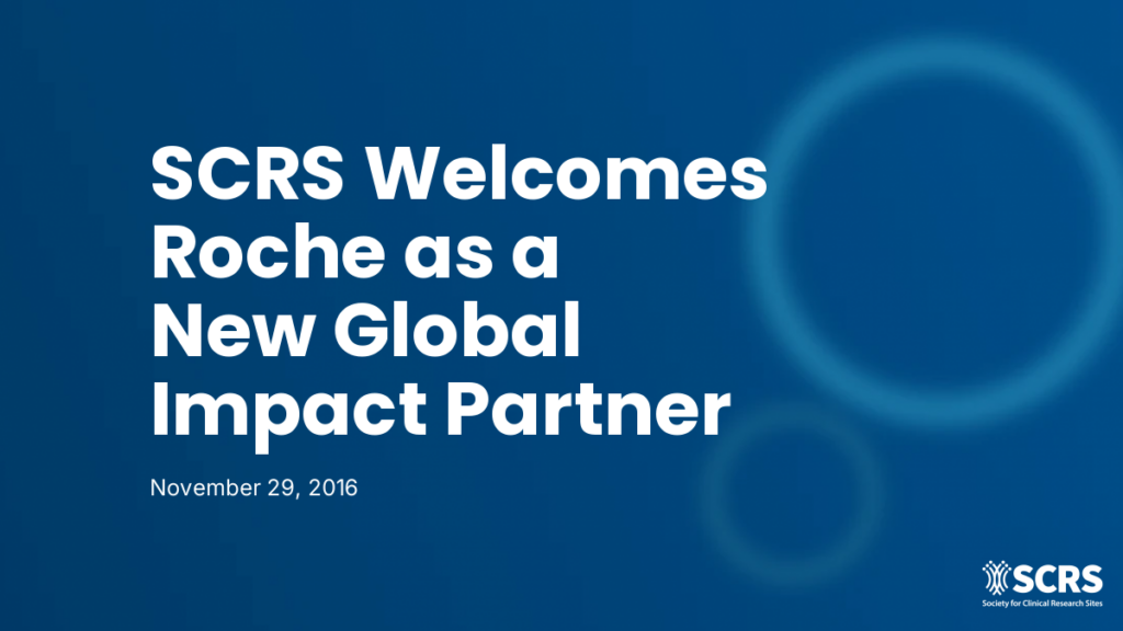 SCRS Welcomes Roche as a New Global Impact Partner
