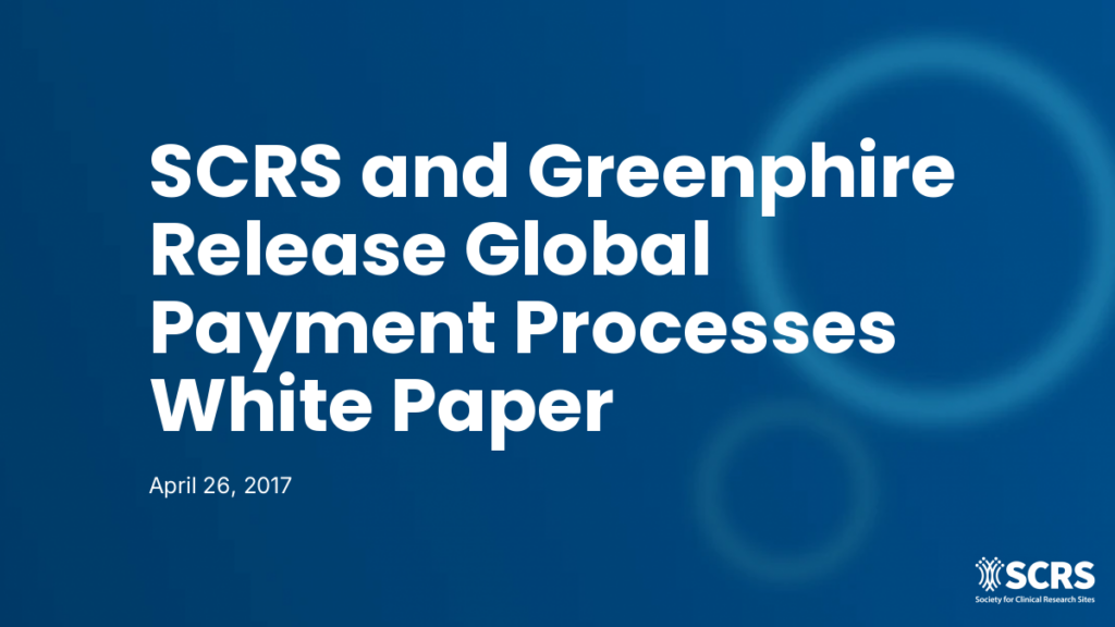 SCRS and Greenphire Release Global Payment Processes White Paper
