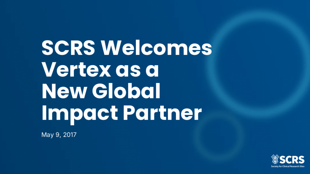SCRS Welcomes Vertex as a New Global Impact Partner