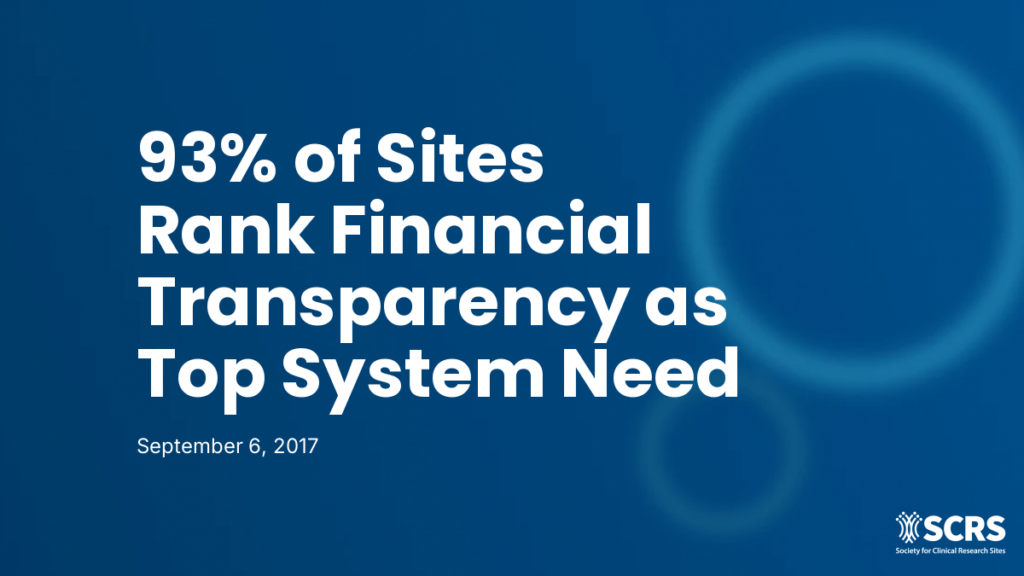 93% of Sites Rank Financial Transparency as Top System Need
