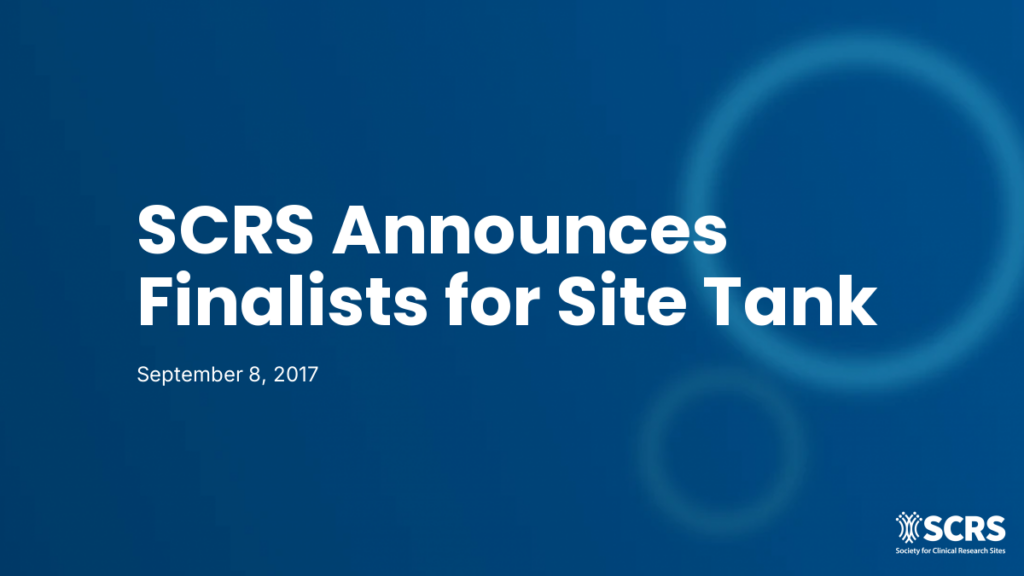 SCRS Announces Finalists for Site Tank