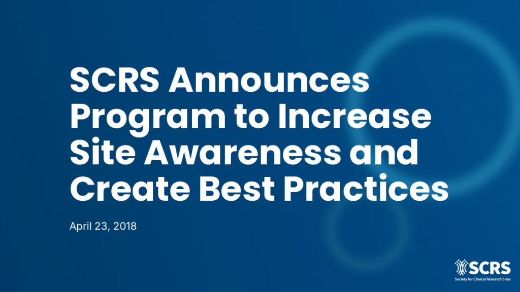 SCRS Announces Program to Increase Site Awareness and Create Best Practices for Oncology in Clinical Research