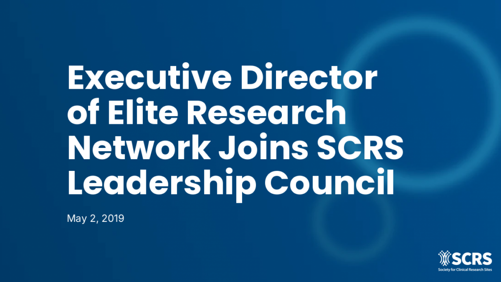 Executive Director of Elite Research Network Joins SCRS Leadership Council