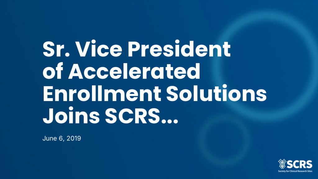 Sr. Vice President of Accelerated Enrollment Solutions Joins SCRS Leadership Council