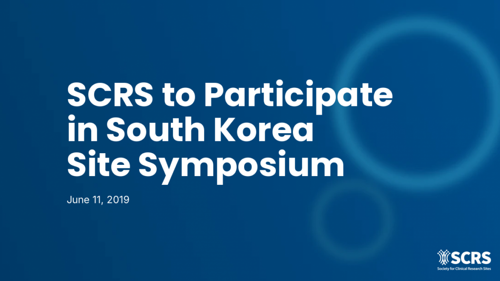 SCRS to Participate in South Korea Site Symposium