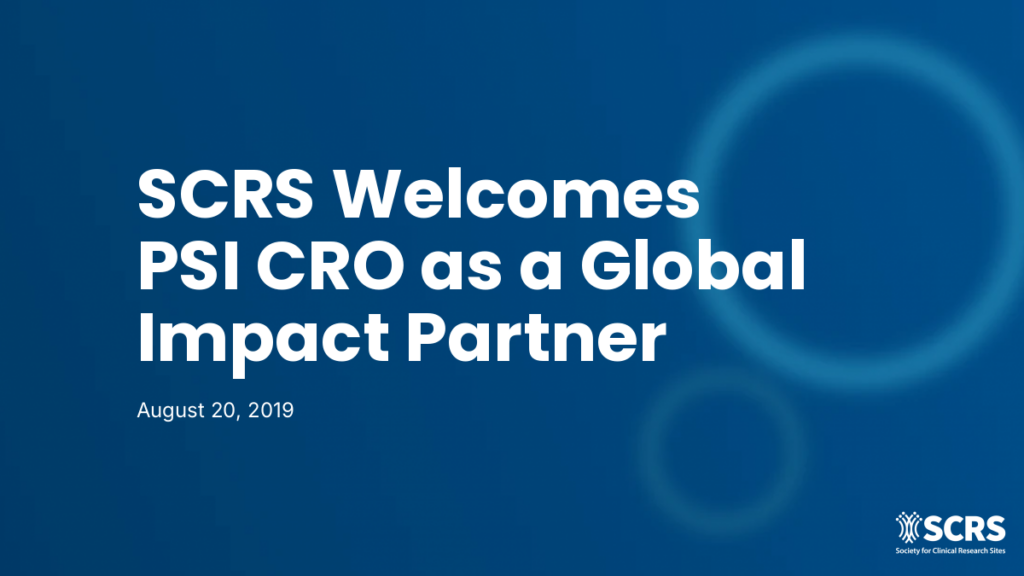 SCRS Welcomes PSI CRO as a Global Impact Partner