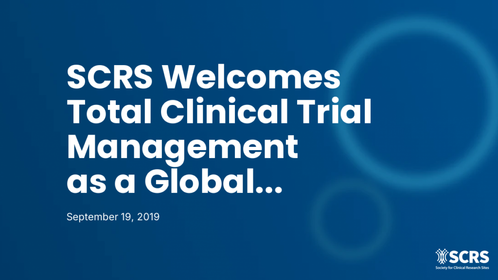 SCRS Welcomes Total Clinical Trial Management as a Global Impact Partner