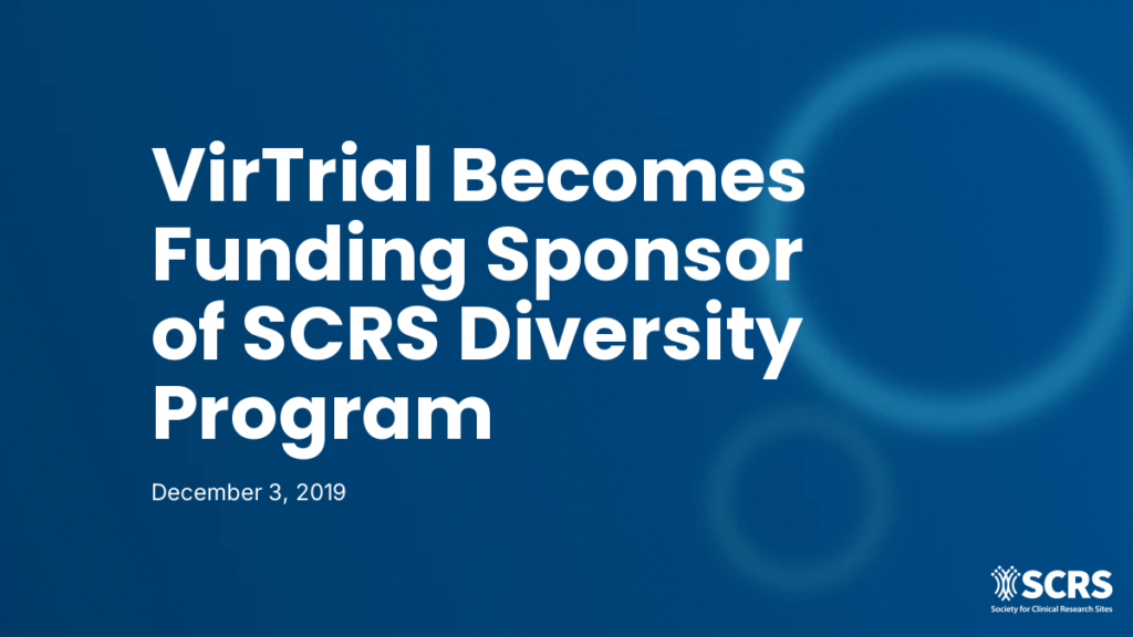 VirTrial Becomes Funding Sponsor of SCRS Diversity Program