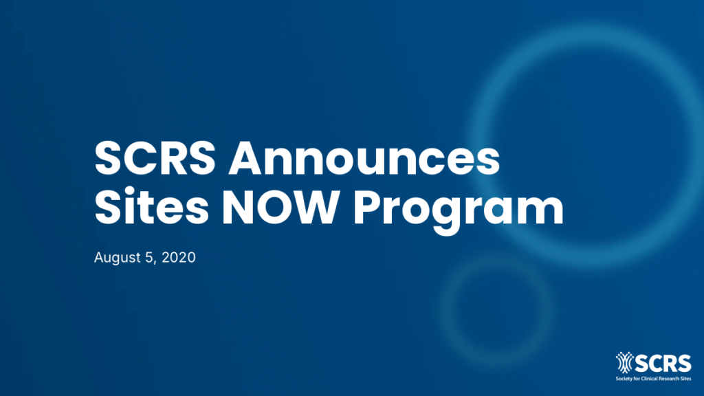 SCRS Announces Sites NOW Program