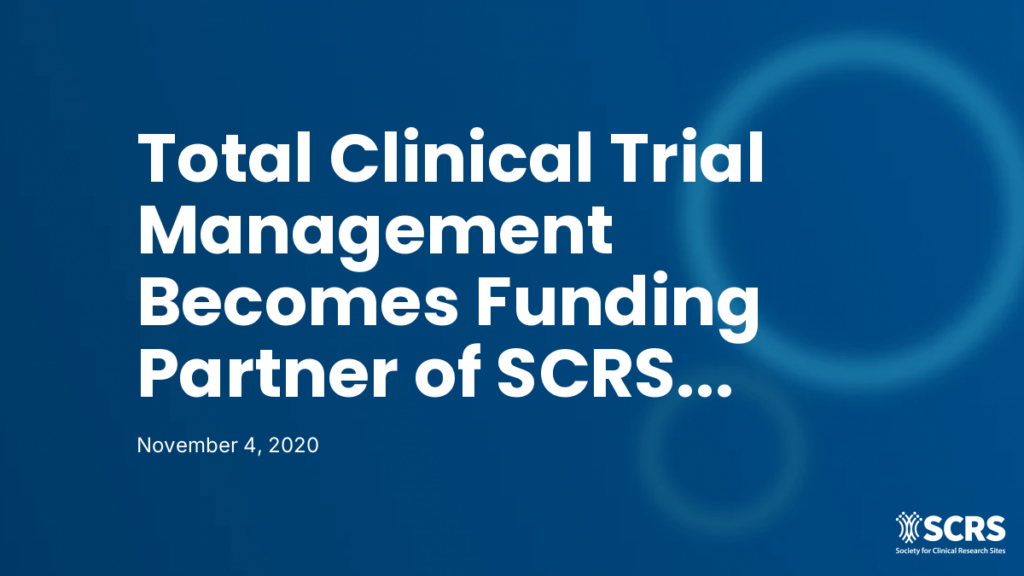 Total Clinical Trial Management Becomes Funding Partner of SCRS Diversity Program