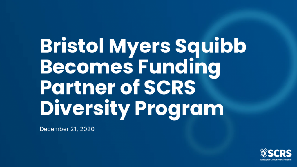 Bristol Myers Squibb Becomes Funding Partner of SCRS Diversity Program