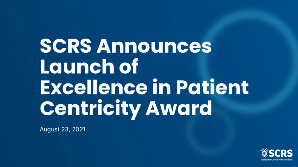 SCRS Announces Launch of Excellence in Patient Centricity Award