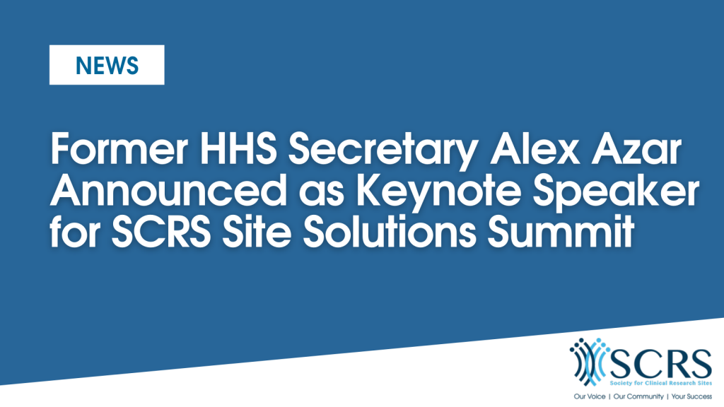 Former HHS Secretary Alex Azar Announced as Keynote Speaker for