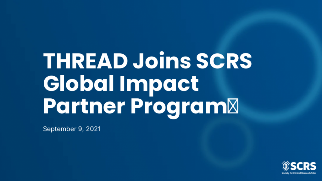 THREAD Joins SCRS Global Impact Partner Program﻿