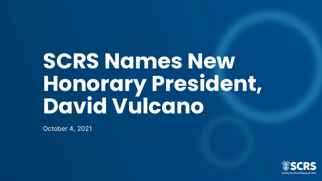 SCRS Names New Honorary President, David Vulcano