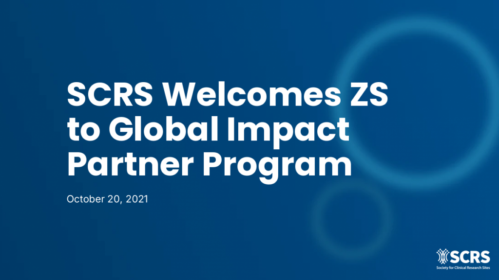 SCRS Welcomes ZS to Global Impact Partner Program