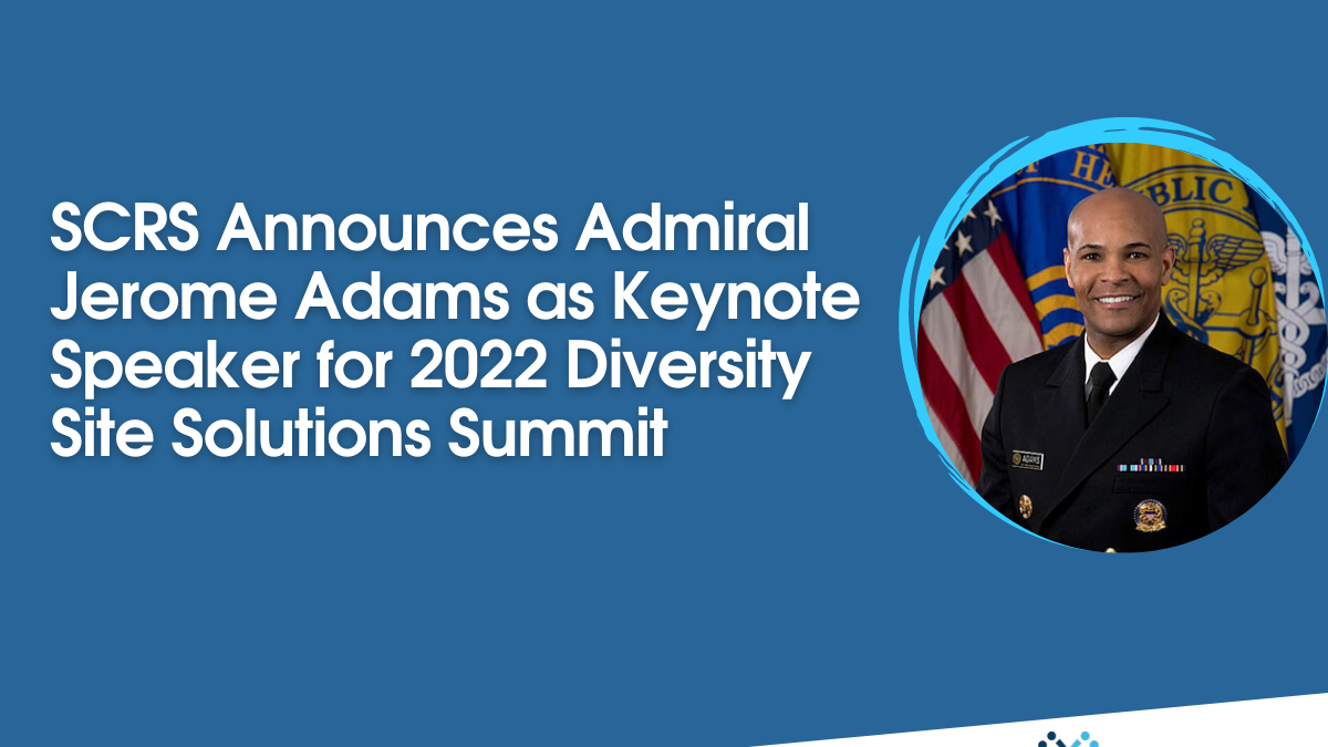 Jerome Adams Announced as Keynote Speaker for 2022 SCRS Diversity Site