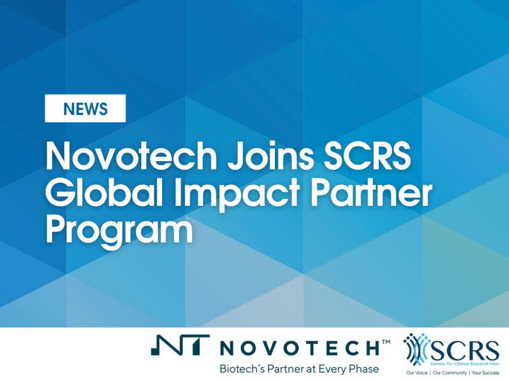 Novotech Joins SCRS Global Impact Partner Program to Strengthen Site-CRO Collaboration in Clinical Research