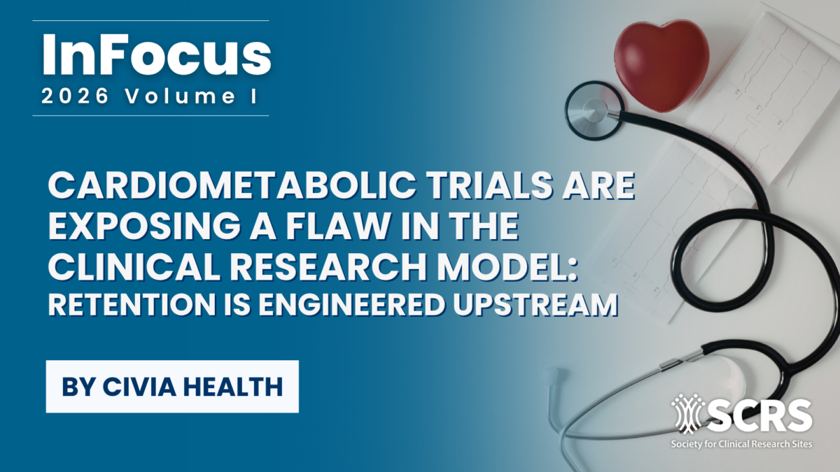 an image of a stethoscope with a heart titled "cardiometabolic trials are exposing a flaw in the clinical research model"